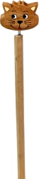 Træblyant med kattehoved