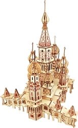 Woodcraft træ 3D-puslespil Sankt Basilios Katedral – natur