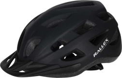 Cykelhjelm Rallex med skygge, sort, M 54–58 cm