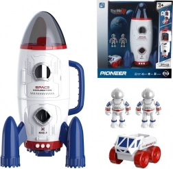 Rumraket med lyseffekter og astronauter 29,1 × 15,8 × 15 cm