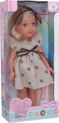Dukke med sløjfe 35 cm