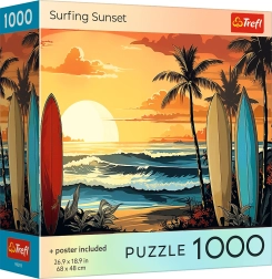 Trefl puslespil surfing ved solnedgang 1000 brikker