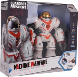 Multifunktionel hvid og orange fjernstyret robot