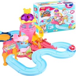 Interaktivt legesæt med hamster – sjov bane med fastfood-park