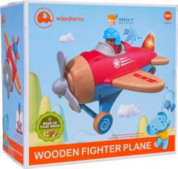 Rødt træfly med lys og lyde