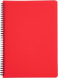 Ringblok A4 Klassisk rød