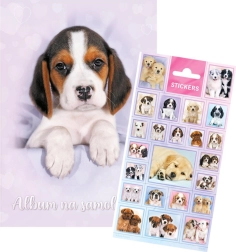 Klistermærkealbum Cuties med klistermærker med hunde