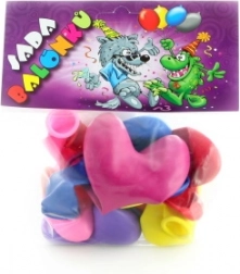 Oppustelige hjerteformede balloner, 7 stk.