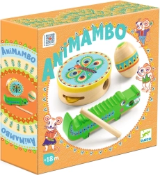 Musiksæt fra DJECO: tamburin, maracas og guiro