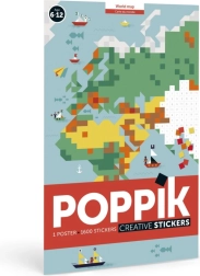 Klistermærkeplakat - Verdenskort