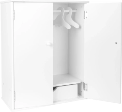 Lille skabsben til dukker hvid