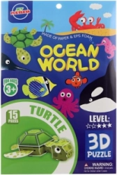 3D skumpuslespil skildpadde