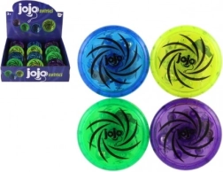 Lysende plast-jojo 6 cm – 4 farver, på batteri