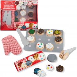 Træbagesæt til bagning og pynt af småkager MELISSA & DOUG Slice & Bake, 29 dele