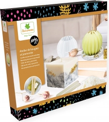 Make it! fremstilling af lys og lysestager – kreativt sæt af sojavoks og jesmonite