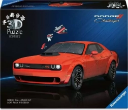 3D puslespil Ravensburger Iconics: Dodge Challenger R/T Scat Pack Widebody – 108 brikker