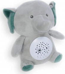 Soveplysbamse – elefant 26 cm med lys og melodier