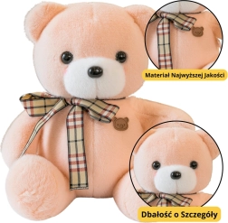 Plyssebamse Creme med Sløjfe 23 cm