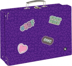 Lamineret firkantet A4-kuffert til skoleudstyr