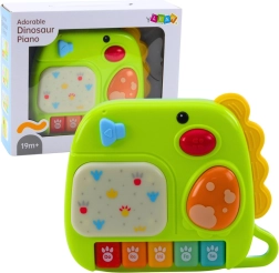 Interaktivt børneklaver – dinosaur, grøn