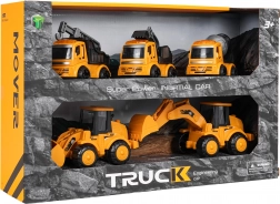 Sæt med fem bygge­køretøjer til børn