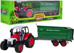 Metaltraktor med aftagelig trailer med friktionsmotor