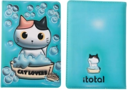 Notesblok A5 blå i hårde omslag med skumovertræk 96 ark