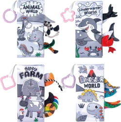 Sæt af bløde sensoriske bøger til babyer 4 stk