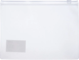 Mappe med lynlås lukning 29x21,5 cm Transparent