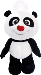 Plysset panda med rød næse 25 cm