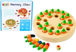 Familie hukommelsesspil med gulerødder Træ