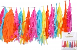 Flerfarvet kvast-guirlande
