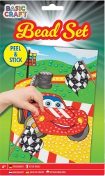 Perlebillede bil 21 × 14,5 cm