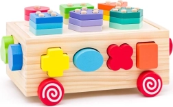 Trævogn med form-sorter og klodser 3 i 1