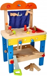 Træværksted til små gør-det-selv-børn med værktøj