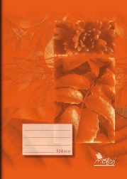Notes notesbog A5 linjeret af genbrugspapir, orange, 20 ark