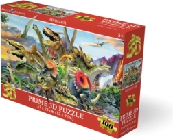 3D puslespil dinosaurer 100 brikker