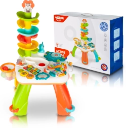 Interaktivt bord med rutsjebane til børn med lys og lyde