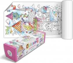 Farvelægningsplakat – prinsesse 70 × 16 cm i gaveæske