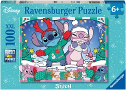 Puslespil 100 brikker DISNEY Stitch Jul
