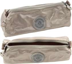 Skolepenal med ét rum, sølvfarvet