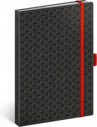 NOTIQUE linjeret notesbog TERIBEAR A5, sort, 15 × 21 cm