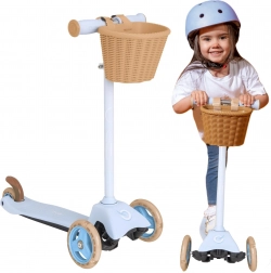 EVO børne-trehjulet løbehjul med kurv Mini Cruiser blå