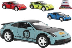 Kinsmart Porsche 911 rallye-lakering – metalmodel med pull-back (13 cm)
