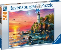 Ravensburger puslespil Fyrtårn ved solnedgang 500 brikker
