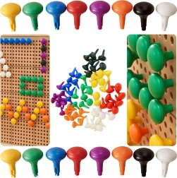 Masterkidz jumbo knopper til STEM-tavle, 64 stk – 8 farver