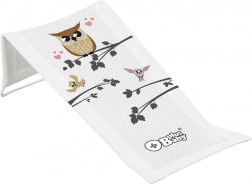 Stofbadestol til babybadekar Klog Ugle – hvid