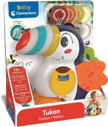 Interaktiv tukan Adrian – læring af frugter og farver, jeton-sorter, CZ/SK-version fra Clementoni