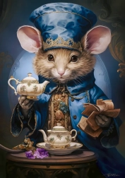 Puslespil 500 brikker – tid til te, mus