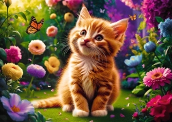 Puslespil 500 brikker sødt killing Trefl